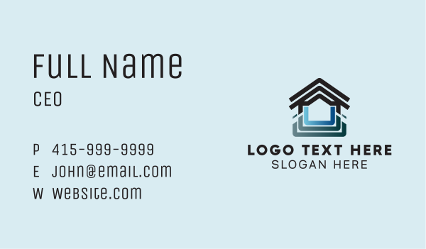 Black House Construction Business Card Design Image Preview