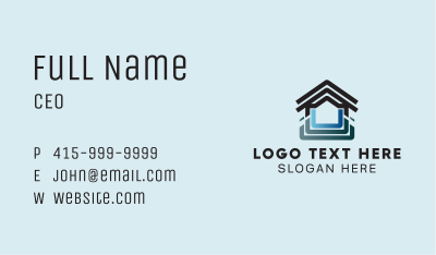 Black House Construction Business Card Image Preview