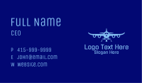 Blue Aviation Airplane Business Card Image Preview