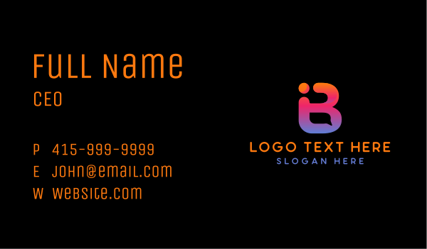 Media Podcast Entertainment Letter B Business Card Design Image Preview