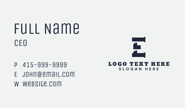 Marketing Agency Letter E Business Card Design Image Preview