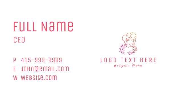 Woman Strapless Dress Business Card Design Image Preview
