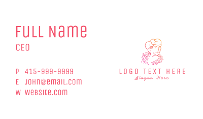 Woman Strapless Dress Business Card Image Preview