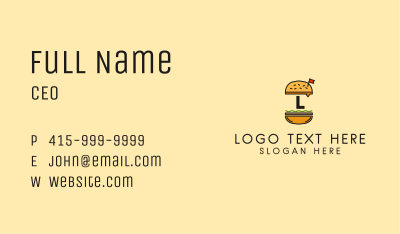 Burger Sandwich Letter Business Card Image Preview