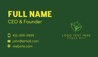 Green Human Leaf Flower Business Card Design