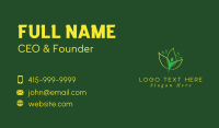 Green Human Leaf Flower Business Card Preview