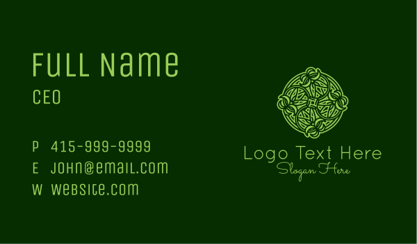 Intricate Nature Ornament  Business Card Design Image Preview