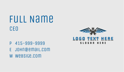 Mechanic Piston Wings Business Card Image Preview