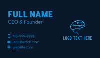 Blue Cyber Brain Programmer  Business Card Design