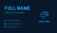 Blue Cyber Brain Programmer  Business Card Image Preview