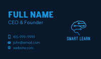 Blue Cyber Brain Programmer  Business Card Image Preview