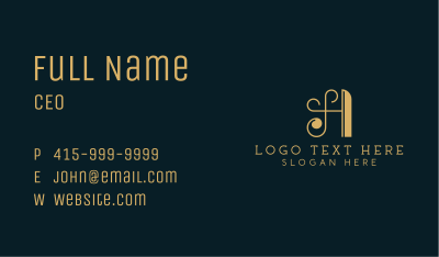 Golden Hotel Boutique Business Card Image Preview