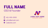 Tech Enterprise Letter N Business Card Image Preview