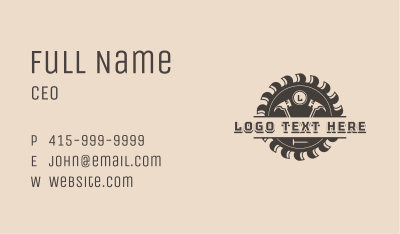 Hammer Saw Carpenter Business Card Image Preview