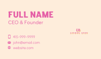 Fun Playful Wordmark Business Card Image Preview