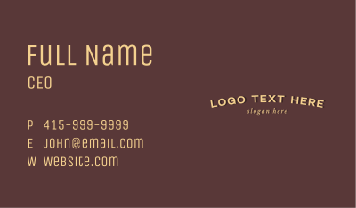 Retro Fashion Wordmark  Business Card Image Preview