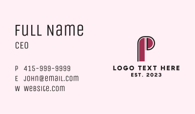 Classy Letter P Business Card Image Preview