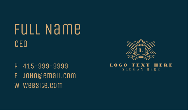 Eagle Crest Luxury Fashion Business Card Design Image Preview