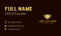 Star Shield Wings Business Card Design