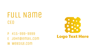 Cheese App Business Card Image Preview