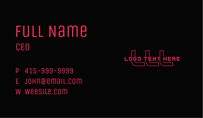 Red Tech Letter Business Card Image Preview