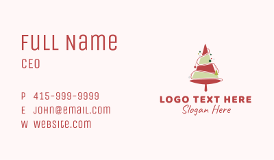 Holiday Christmas Tree Business Card Image Preview