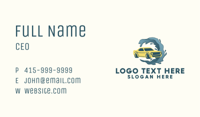 Auto Car Wash Service Business Card Image Preview