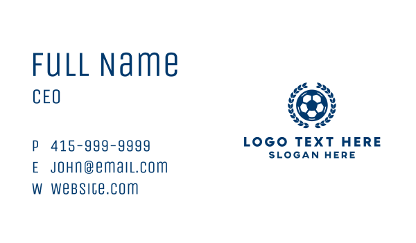 Soccer Ball Emblem Business Card Design Image Preview