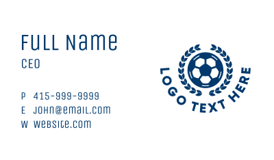 Soccer Ball Emblem Business Card