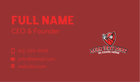 Red Ninja Shield Gaming Business Card Design