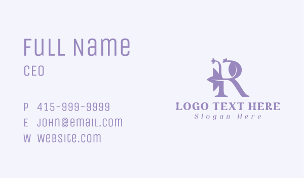 Flower Fragrance Letter R Business Card Design Image Preview