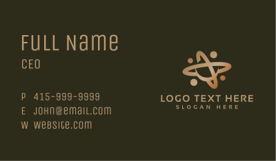 Golden Atomic Laboratory Business Card Image Preview