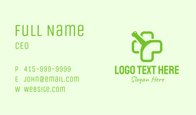 Green Pharmaceutical Cross Business Card Image Preview