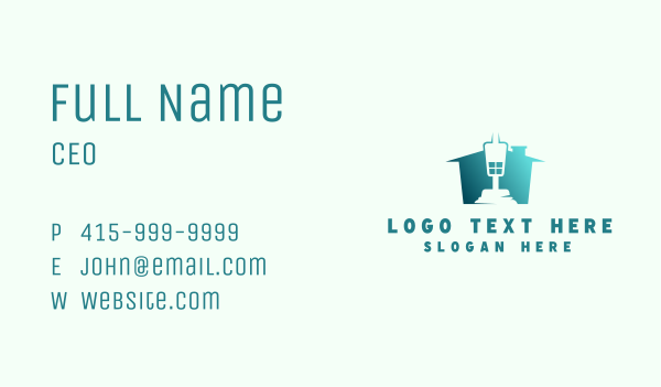 House Cleaning Plunger  Business Card Design Image Preview