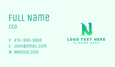 Cyber Enterprise Letter N Business Card Image Preview