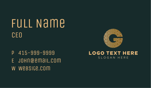 Gold Luxury Letter G Business Card Design Image Preview