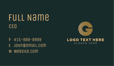 Gold Luxury Letter G Business Card Image Preview