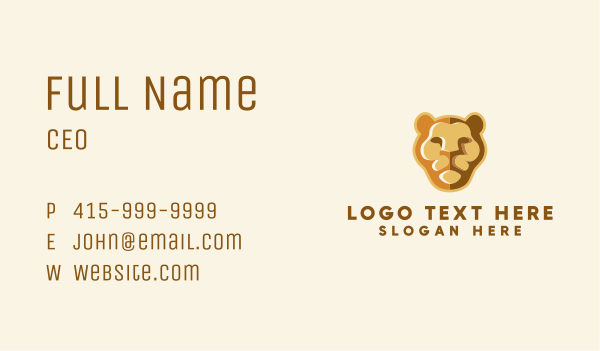 Puma Head Mascot  Business Card Design Image Preview