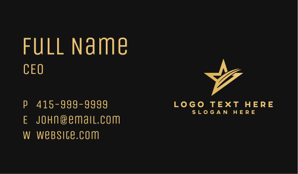 Star Entertainment Corporation Business Card Design Image Preview