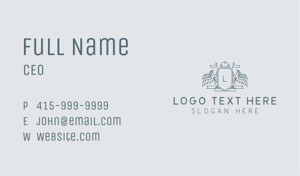 Royal Eagle Crest Business Card Design Image Preview