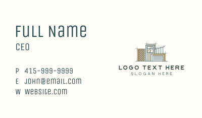 Construction Architectural Builder Business Card Image Preview