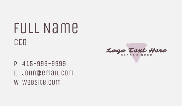Triangle Beauty Spa Wordmark Business Card Design Image Preview