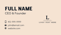 Classic Fashion Lettermark Business Card Image Preview