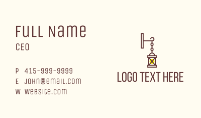 Hanging Lamp Lighting Business Card Image Preview