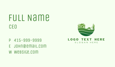 Yard Lawn Mower Landscaping Business Card Image Preview