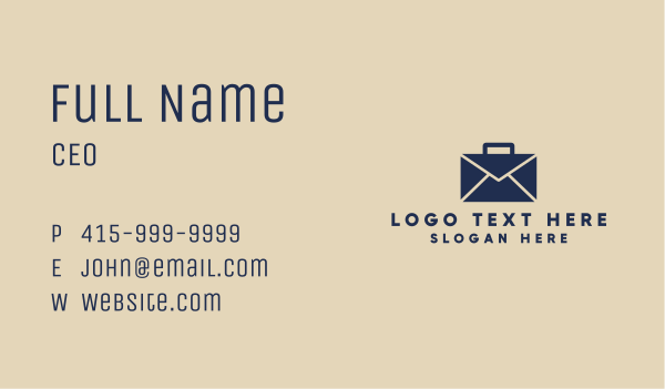 Mail Briefcase Business Card Design Image Preview