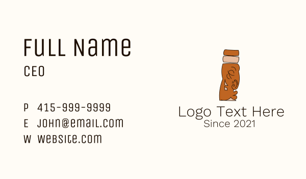 Brown Mayan Statue Business Card Design Image Preview