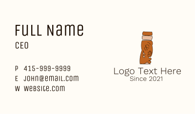 Brown Mayan Statue Business Card Image Preview