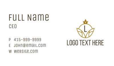 Jewelry Shop Crown Letter  Business Card
