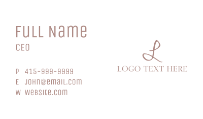 Feminine Elegant Letter Business Card Image Preview